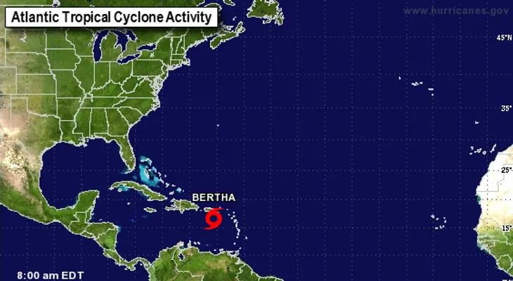 La tormenta "Bertha" se acerca con rápidez a Puerto Rico y República Dominicana