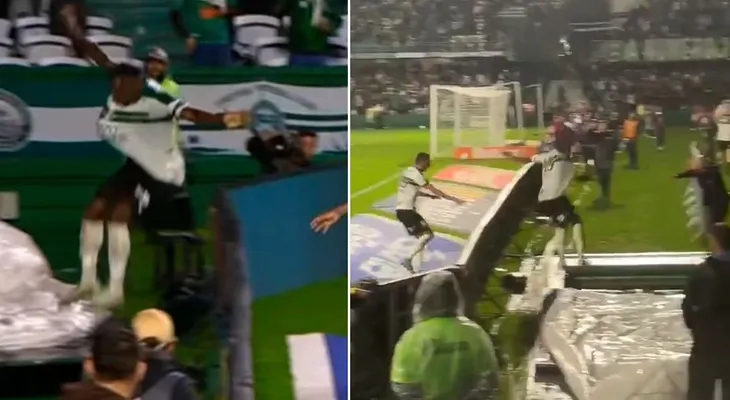 Futbolista brasileño se lesiona tras caer en un túnel al celebrar un gol