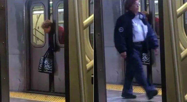 Polémica: nadie le brindó ayuda a una mujer atrapada en el tren de NY