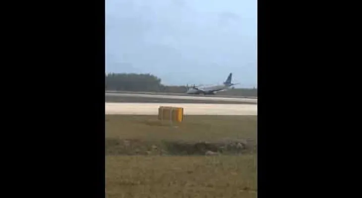 Un avión de JetBlue aterriza sobre panza en las Bahamas (VIDEO)