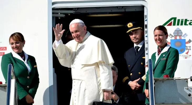 El papa Francisco llega a Cuba