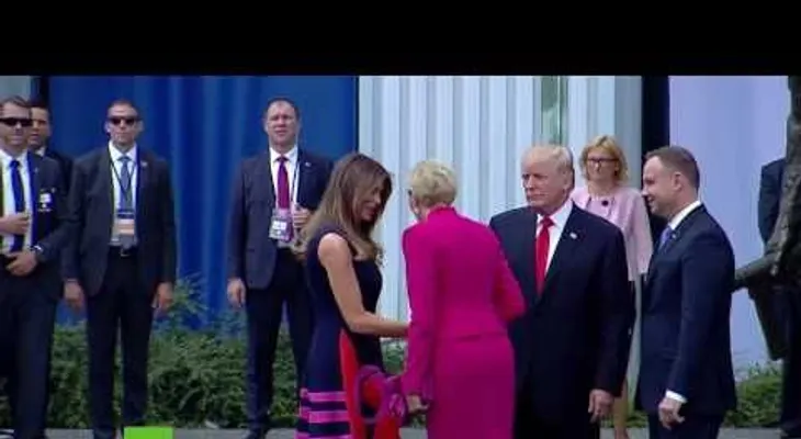 Primera dama de Polonia y su desplante a Donal Trump; se niega a saludarlo 