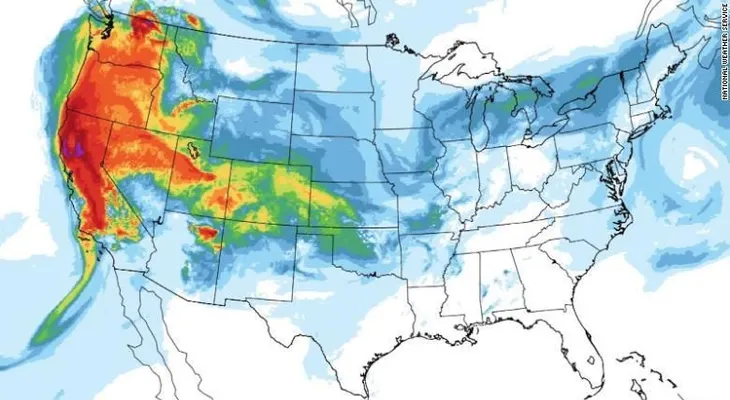 El humo de los incendios en California se extiende 4.800 kilómetros hacia Nueva York