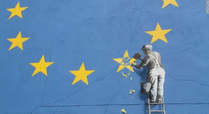 Banksy pinta un mural sobre el 'brexit'