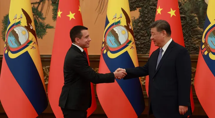 Daniel Noboa llega a China para una visita de Estado enfocada en comercio e inversiones