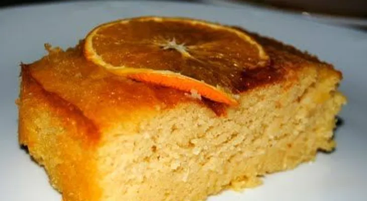 Pastel de naranja con ingredientes saludables