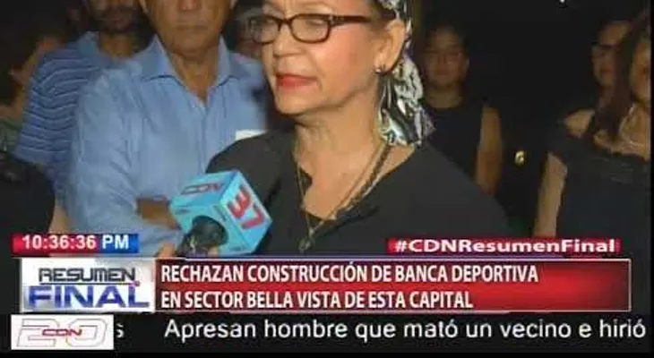 Rechazan construcción de banca deportiva en sector Bella Vista de esta capital