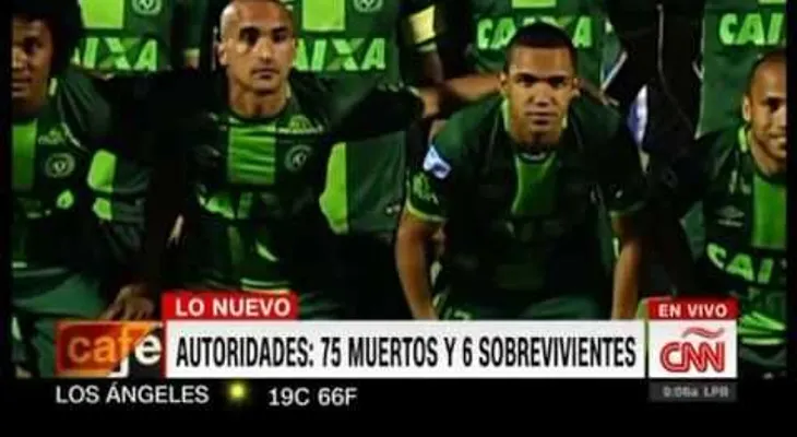 Accidente aéreo que llevaba al equipo de Futbol Chapecoense; dicen que murieron 75