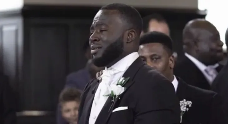 La reacción de este hombre al ver a su novia en su boda ha dado mucho de qué hablar