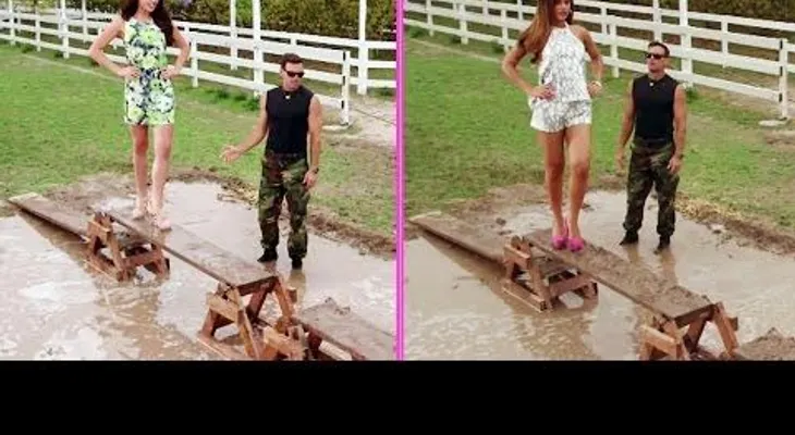 Osmel hace pasarela sobre lodo (VIDEO)