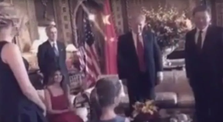 La nieta de Trump le canta a Xi Jinping en chino