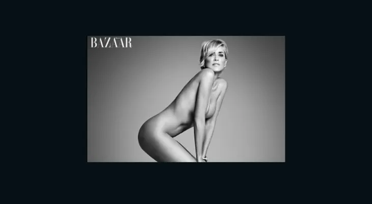 Posado de Sharon Stone desnuda causa controversia