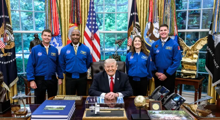 Trump entregará la Medalla de Honor Espacial del Congreso a los astronautas del Artemis II