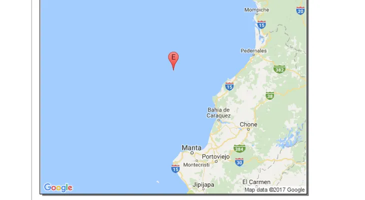 Sismo sacude la costa de Ecuador