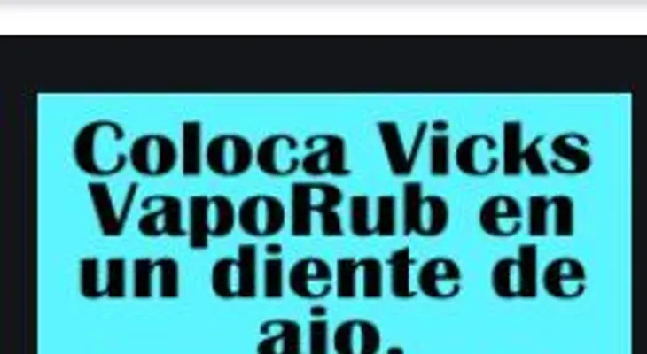 El mejor remedio del MUNDO, un diente de ajo con Vicks VapoRub. ¿Por qué no me lo dijeron antes?