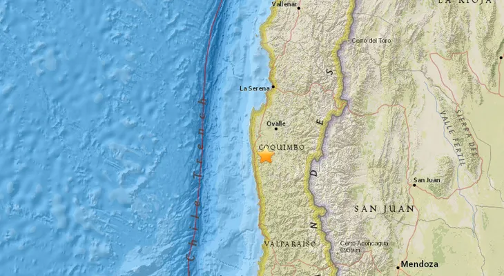 Se registra un sismo de 5,4 en Coquimbo, Chile