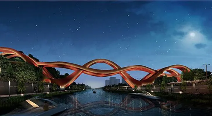 Fotos: Construyen un impresionante puente 'infinito' en China  