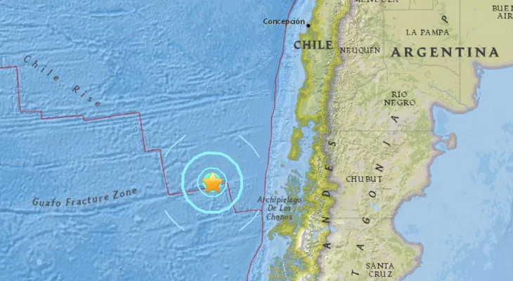 Sismo de magnitud 6,3 sacude costa del sur de Chile