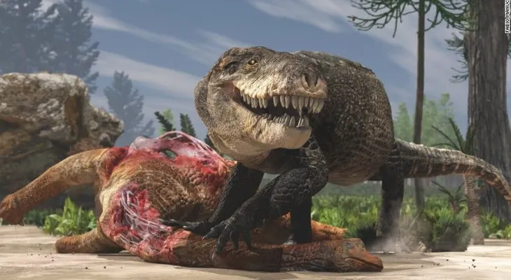 Descubren un cocodrilo gigante de la era Jurásica que tenía dientes de Tiranosaurio rex