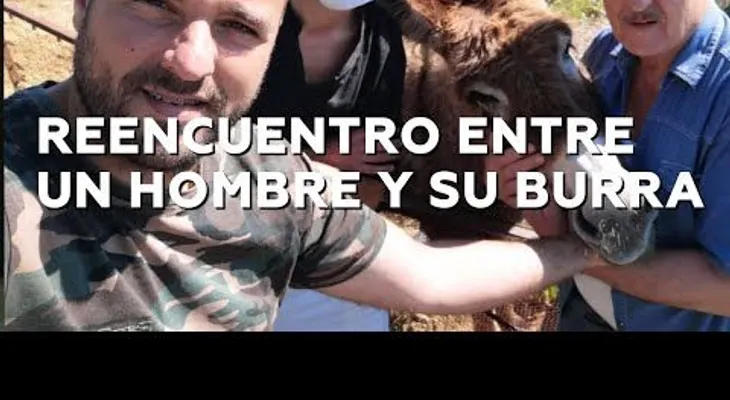  El reencuentro con su burra tras dos meses de confinamiento