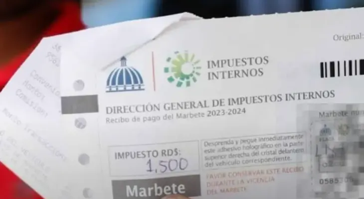 DGII anuncia nuevas tarifas del marbete: RD$2,000 y RD$4,000 para el período 2026-2027