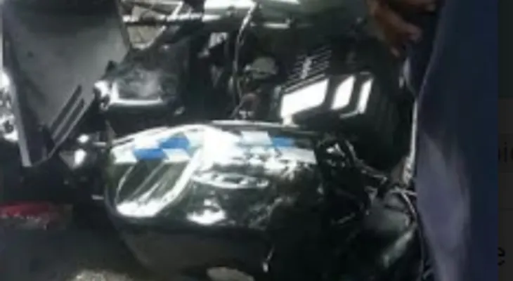 Sargento Juan Gómez Tapia, de 64 años, muere al chocar motor que conducía con un minibús