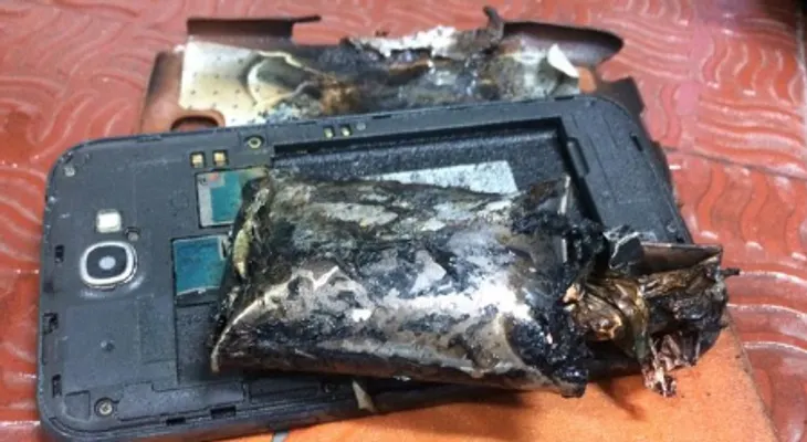 Se incendia un Samsung Galaxy Note 2 en un avión