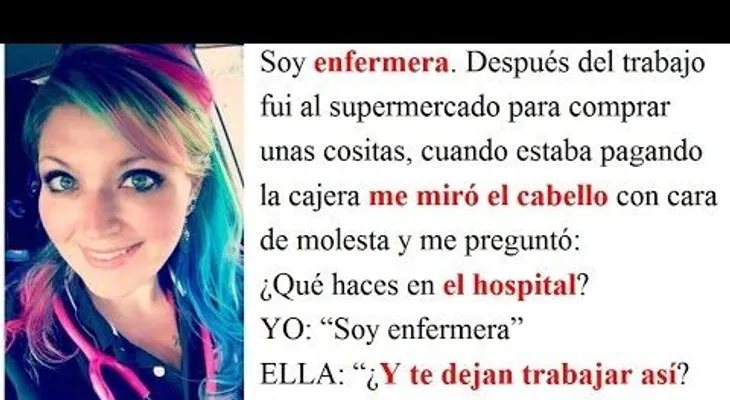 Una desconocida critica a la enfermera por su aspecto. Su brillante respuesta ha sido aplaudida