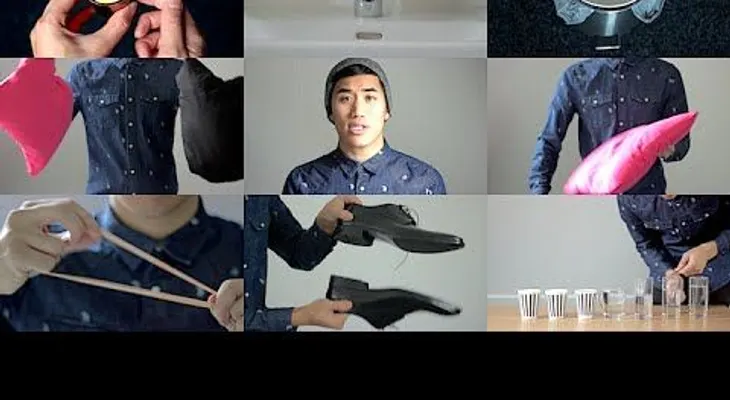 Genial: Interpreta éxitos 2014 usando cosas de su casa como instrumentos (Video)