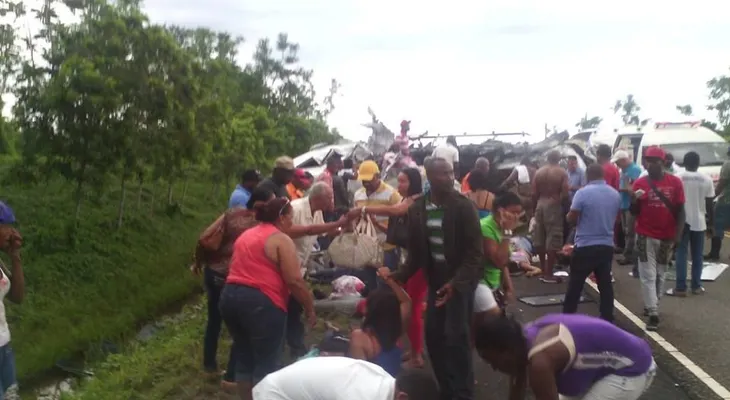 Seis personas mueren durante un accidente en Nagua