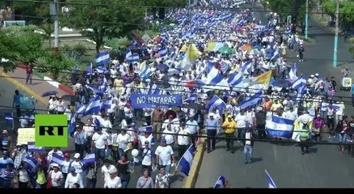 Miles protestan en Managua, convocados por la Iglesia Católica