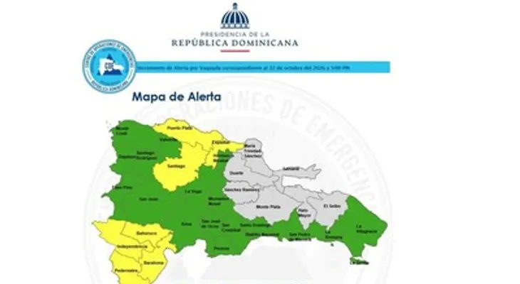 COE añade a San Juan a la alerta verde por las lluvias de una vaguada; Santiago y Puerto Plata siguen en amarilla