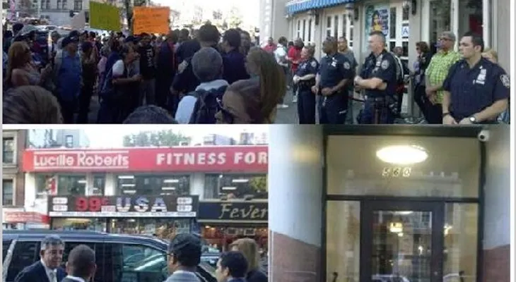 NY: protestan por presencia LF, quien fue sacado por puerta trasera restaurante 