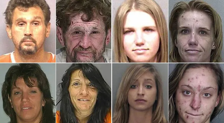 El impactante y desagradable efecto de la droga en el rostro de los adictos