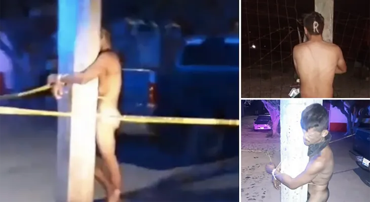El extraño caso en México de los hombres que aparecen atados a postes de luz, desnudos y torturados