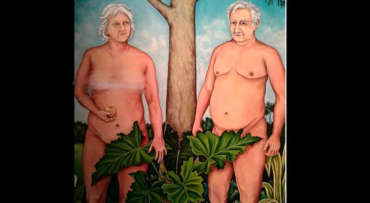 Agria controversia por retiro de una pintura de desnudo del expresidente de Uruguay y su esposa