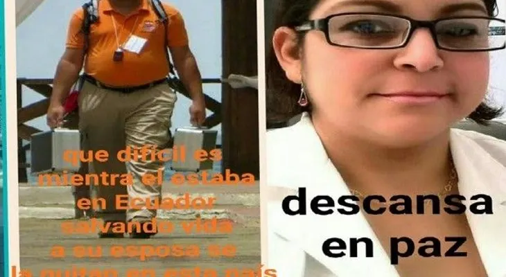 Esposo de doctora que murió tras perseguir asaltantes estaba en brigada de ayuda RD en Ecuador