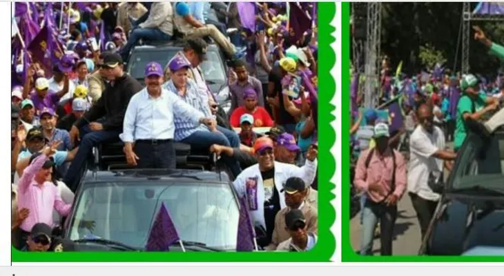 Trajano Santana y otros dirigentes PRI acompañaron a Danilo por el Sur