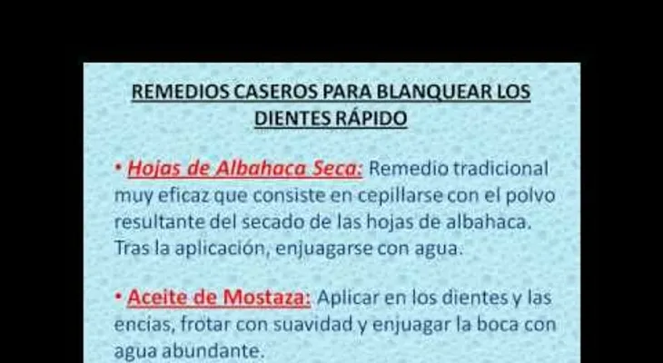 Consejos para blanquear los dientes en casa