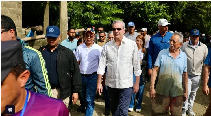 Abinader visita Puerto Plata y coordina acciones tras lluvias