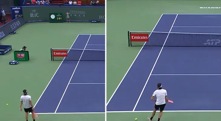 Tsitsipas remonta ante Fritz en Shanghai en un partido marcado por la caída de dos pelotas del bolsillo del estadounidense