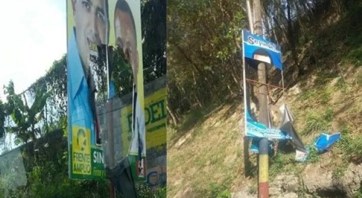 PRM denuncia destruyen su propaganda política en Haina