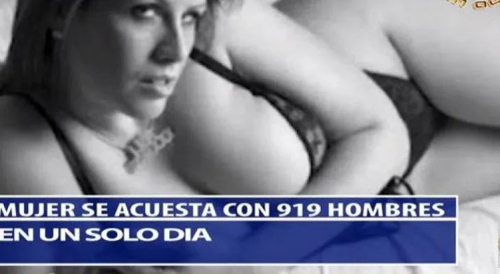 Una actriz porno se acuesta con 919 hombres el mismo día