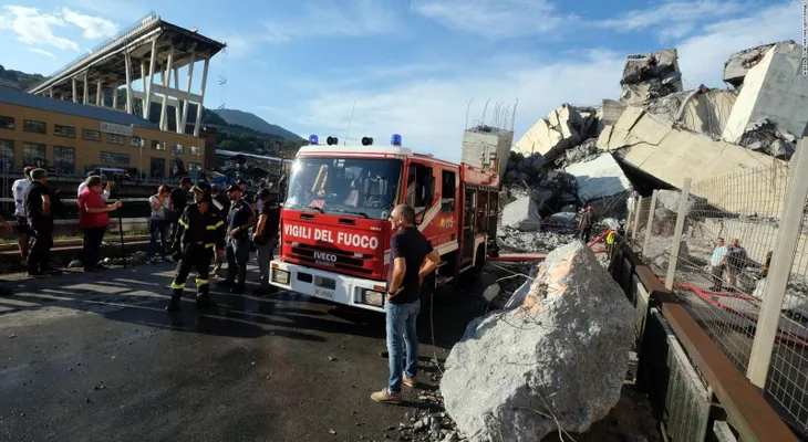 Un colombiano entre los muertos del puente Morandi en Génova, Italia