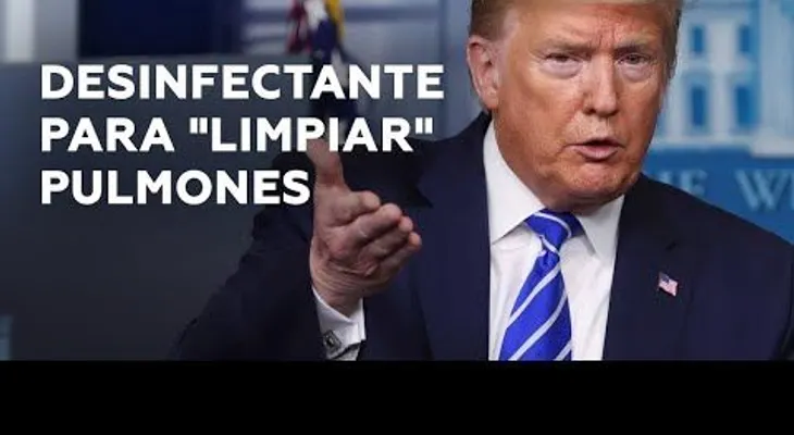 Trump dice que eran "sarcásticos" sus comentarios de usar inyecciones de desinfectante para el coronavirus 