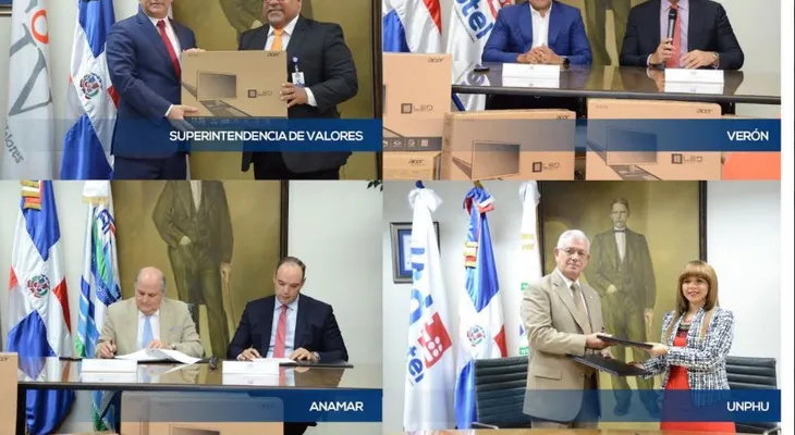   Indotel entrega 100 computadoras y firma acuerdos con cinco instituciones públicas y privadas del país