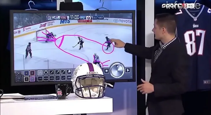 Insólito: el obsceno dibujo de un periodista para explicar una jugada en la NHL