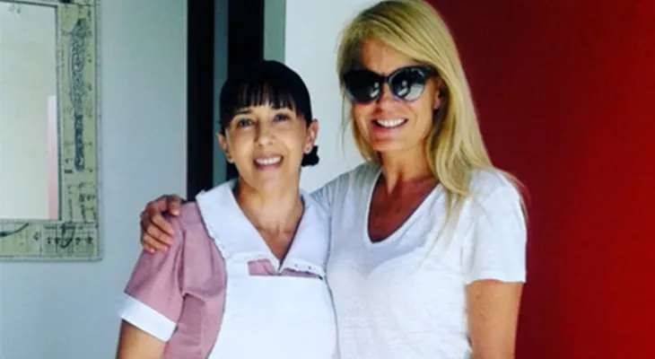 Polémica en Chile por una foto de Cecilia Bolocco y una empleada
