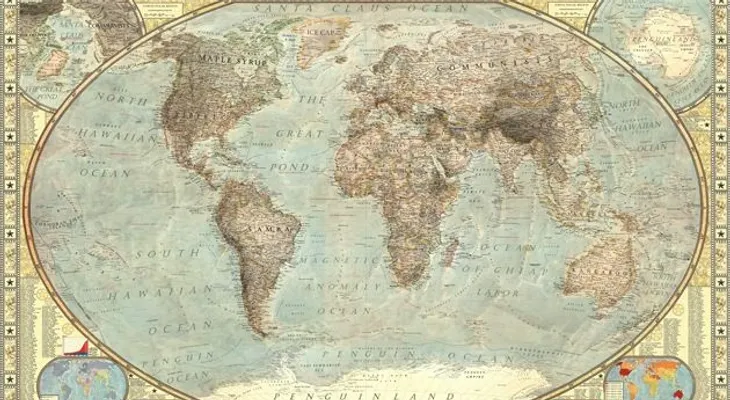 Un mapamundi muestra estereotipos occidentales de los distintos países  