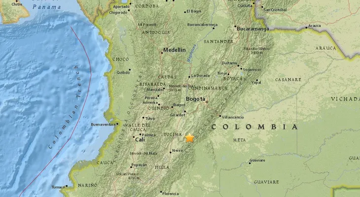 Sismo de 5,6 sacude Colombia
